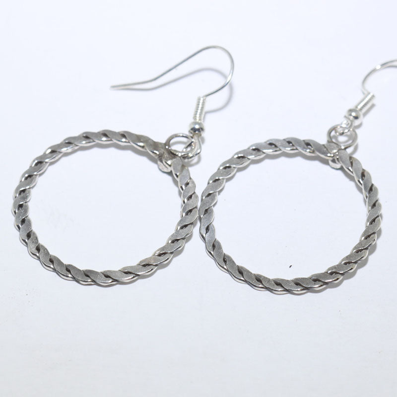 Turq Hoop Earrings by Navajo