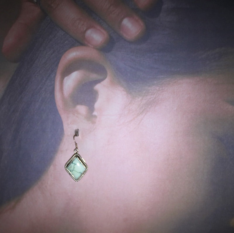 中國綠松石耳環