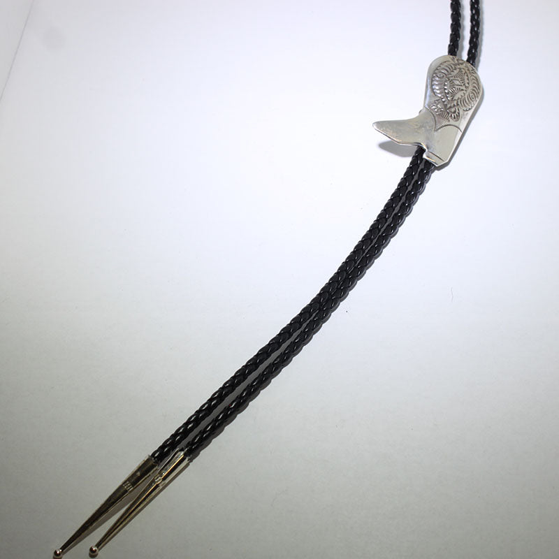 Silver Boot Bolo by Navajo