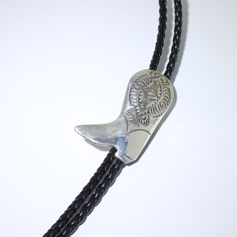 Silver Boot Bolo by Navajo