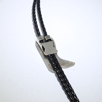 Silver Boot Bolo by Navajo