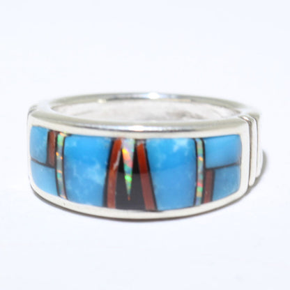 Inlay-Ring von Navajo - Größe 9