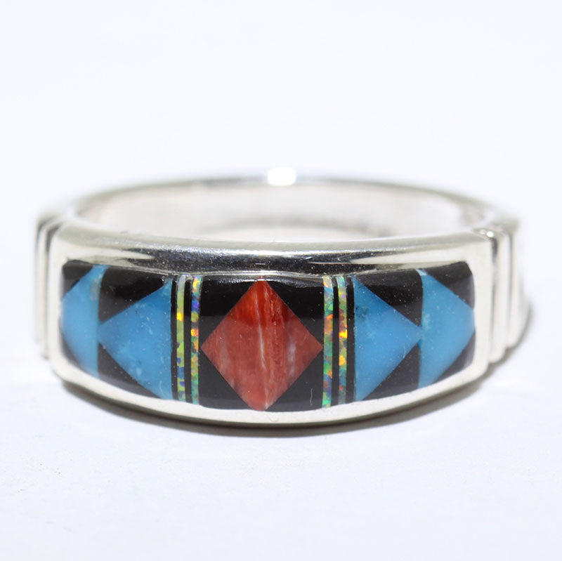 Cincin Inlay oleh Navajo - 11.5