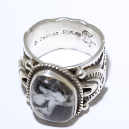 達雷爾·卡德曼設計的白水牛戒指- 8.5