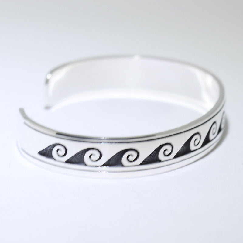 Silver Bracelet by Clifton Mowa 5-3/4"