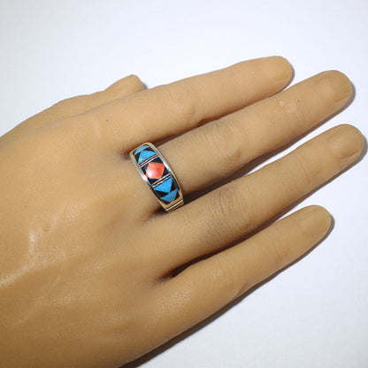 Bague incrustée par les Navajos - Taille 11