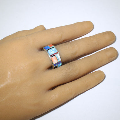 Bague incrustée par les Navajo - Taille 11.5