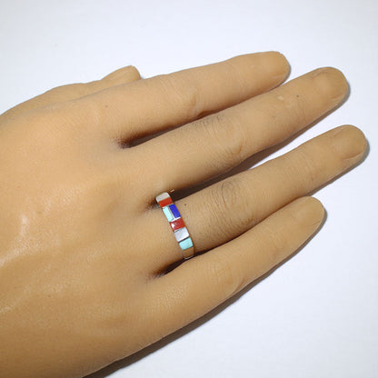 Inlay-Ring von Zuni - Größe 7,5