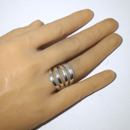 Zilveren Gespleten Ring door Navajo