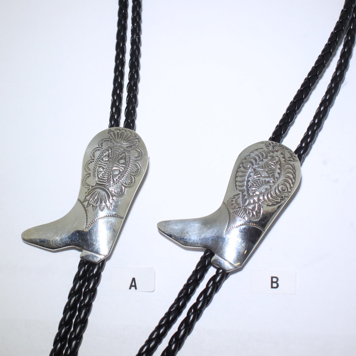 Silver Boot Bolo ng Navajo