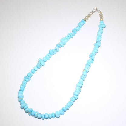 Collier en turquoise par les Navajos 15,5"