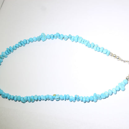 Collier en turquoise par les Navajos 15,5"