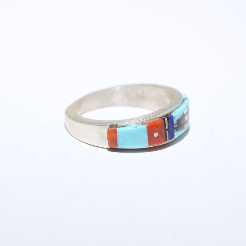 Micro Inlay Ring by Erwin Tsosie size 8