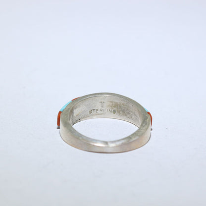 Bague Micro Incrustation par Erwin Tsosie taille 8