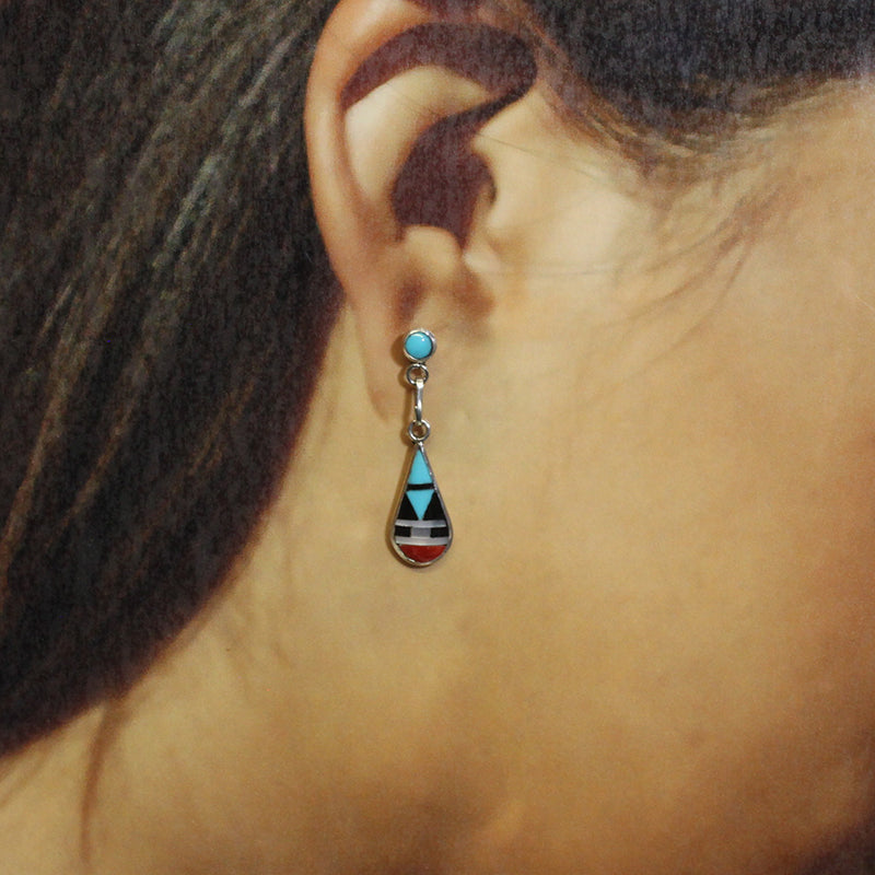 Inlay-Ohrringe von Zuni