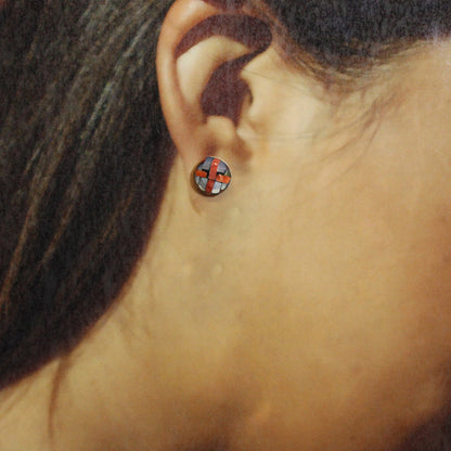 Boucles d'oreilles mosaïque par Joe & Angie Reano