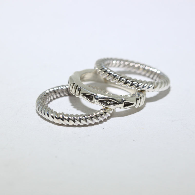 3 Set Silver Ring by Jennifer Curtis