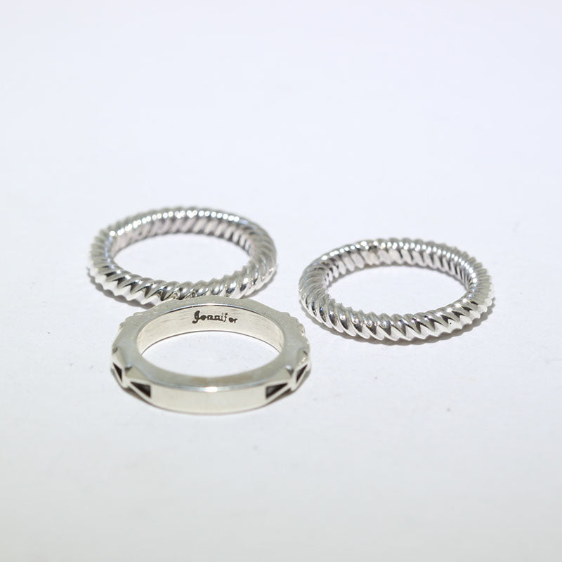 3 Set Silver Ring ni Jennifer Curtis