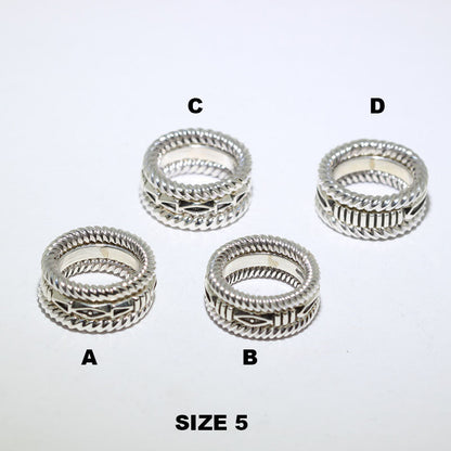 3 Set Silver Ring ni Jennifer Curtis