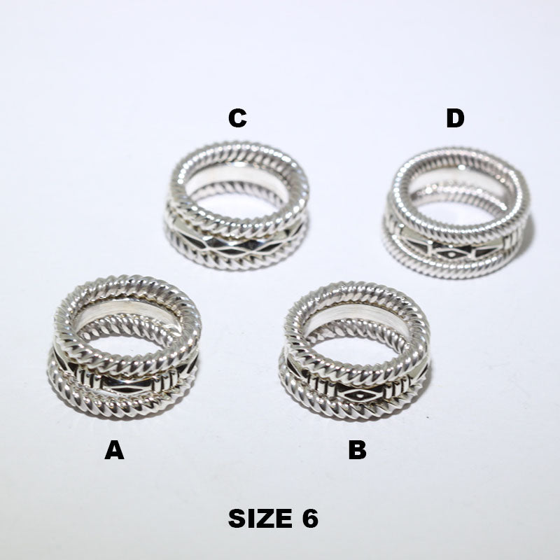 3 Set Silver Ring ni Jennifer Curtis