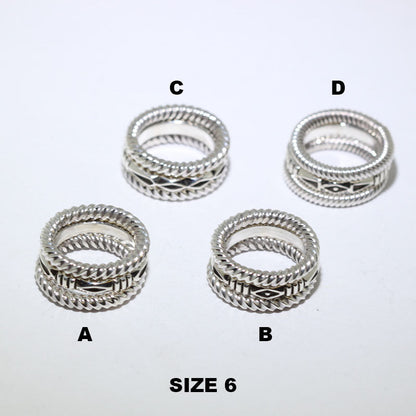 詹妮弗·柯蒂斯三件套銀戒指