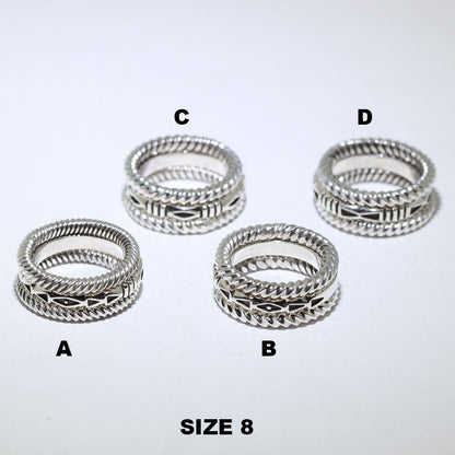 3 Set Silver Ring ni Jennifer Curtis