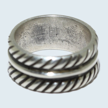 Cincin perak sterling oleh Harrison Jim saiz 11.5