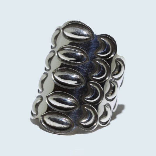 亚历克斯·桑切斯设计的银戒指 10号