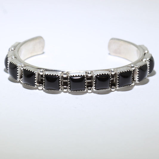 Onyx-Armband von Phillip Yazzie 5-3/8"