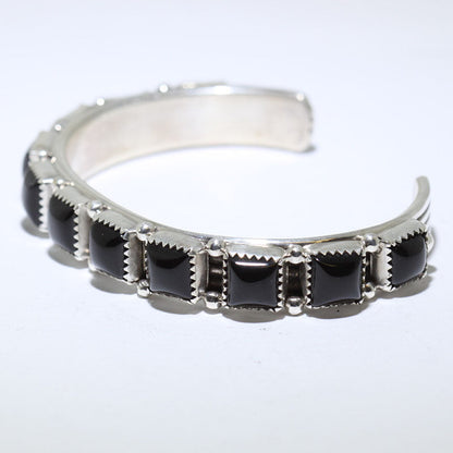 Onyx-Armband von Phillip Yazzie 5-3/8"