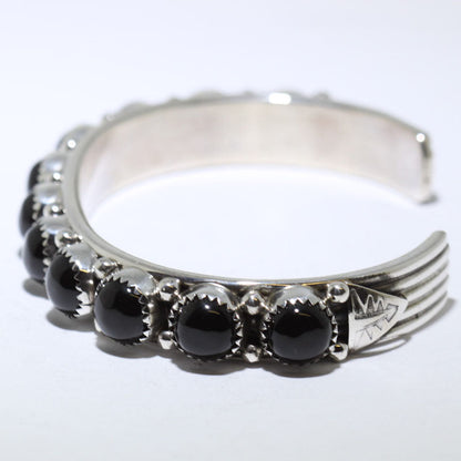 Bracelet en onyx par Phillip Yazzie 5-3/8"