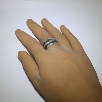Silver ring by Aaron Anderson size 11