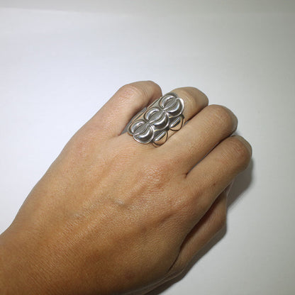 亚历克斯·桑切斯设计的银戒指 6号