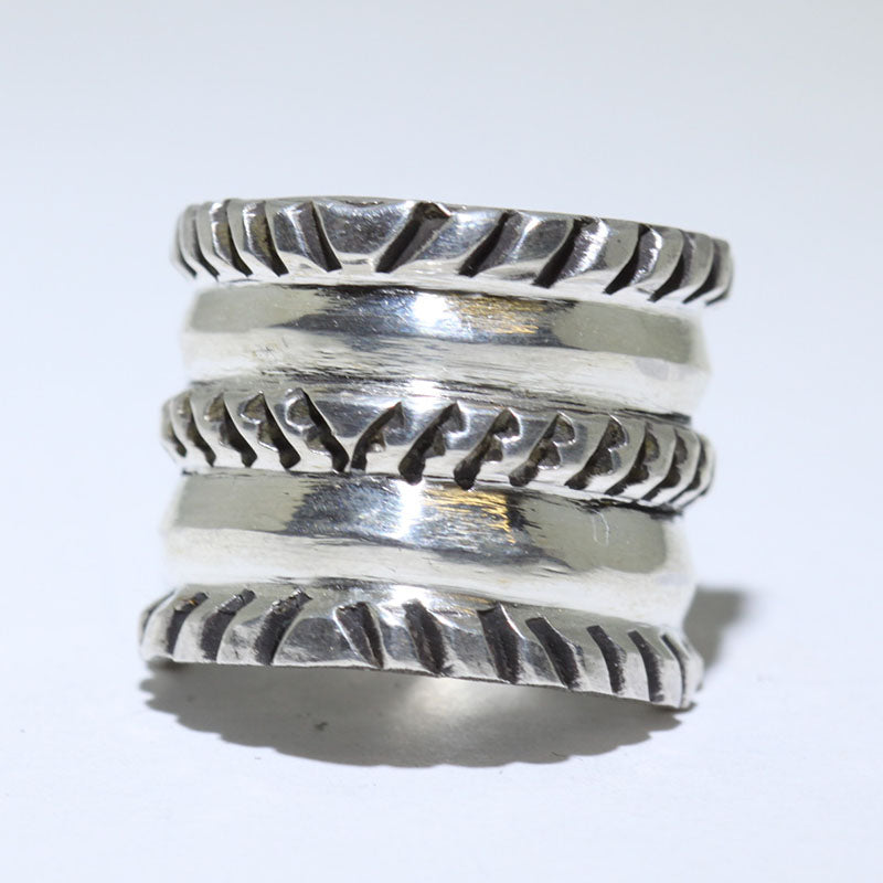 Bague en argent de monnaie par Ernie Lister - Taille 8