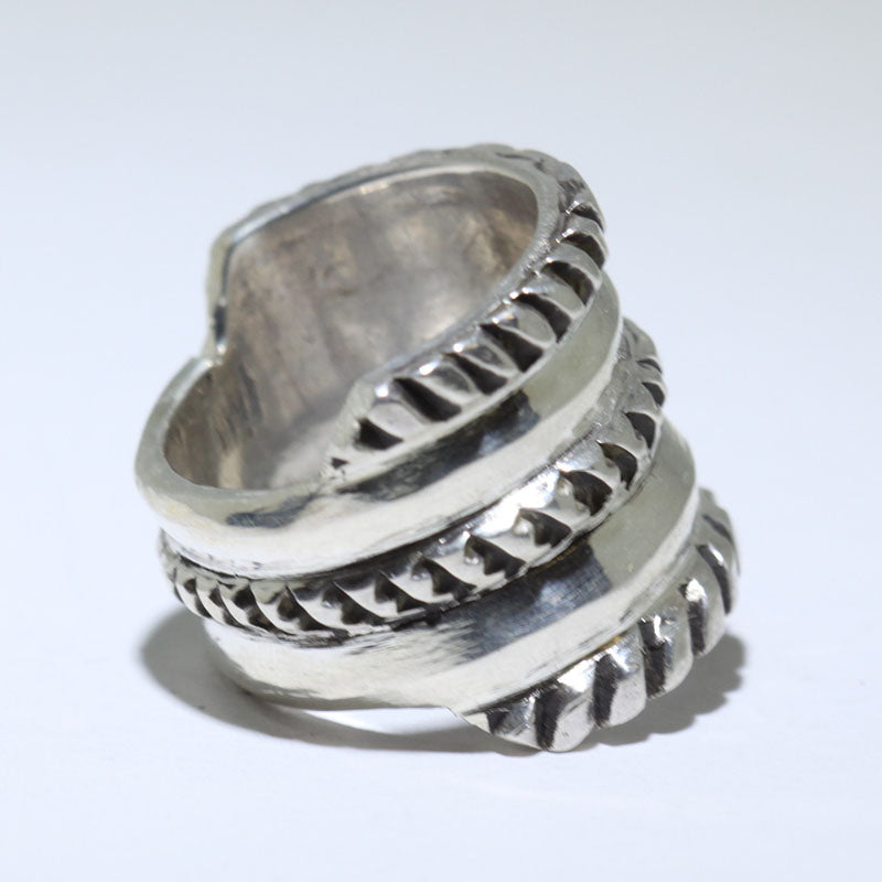 Bague en argent de monnaie par Ernie Lister - Taille 8