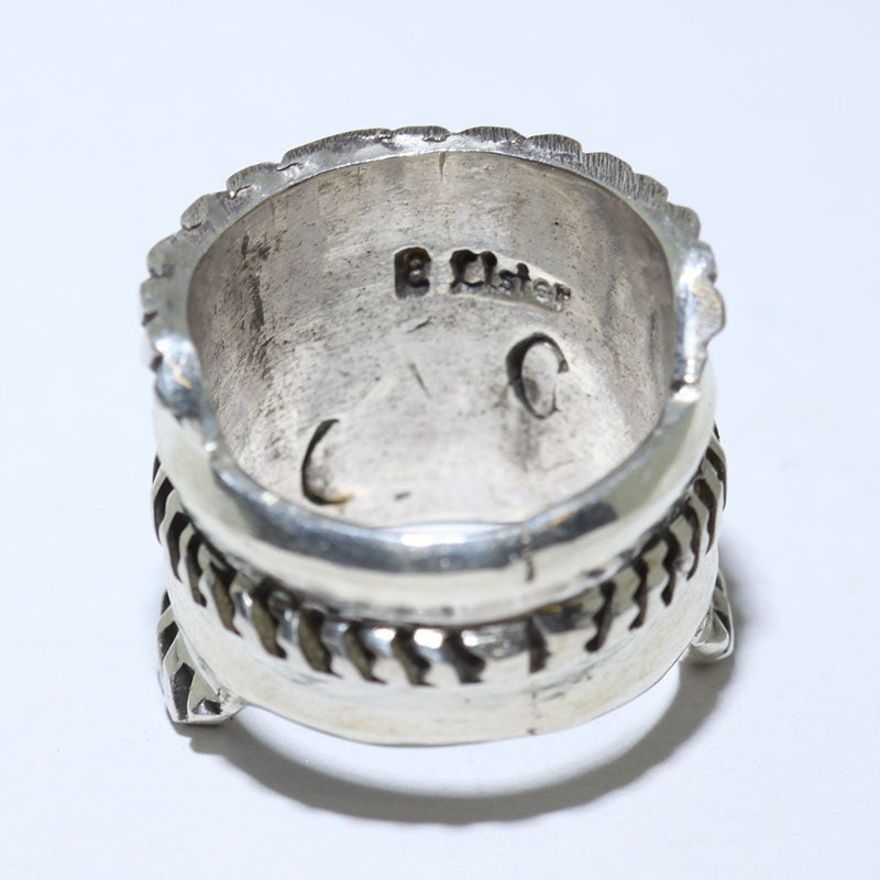 Bague en argent de monnaie par Ernie Lister - Taille 8