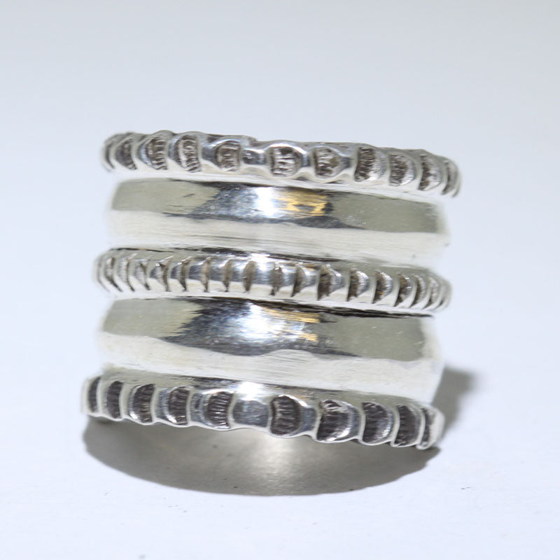 Anillo de plata de moneda por Ernie Lister - Talla 9.5