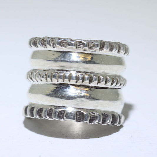 Zilveren Munt Ring door Ernie Lister - 9.5