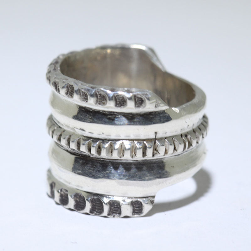 Anillo de plata de moneda por Ernie Lister - Talla 9.5