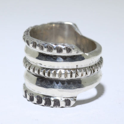 Anillo de plata de moneda por Ernie Lister - Talla 9.5