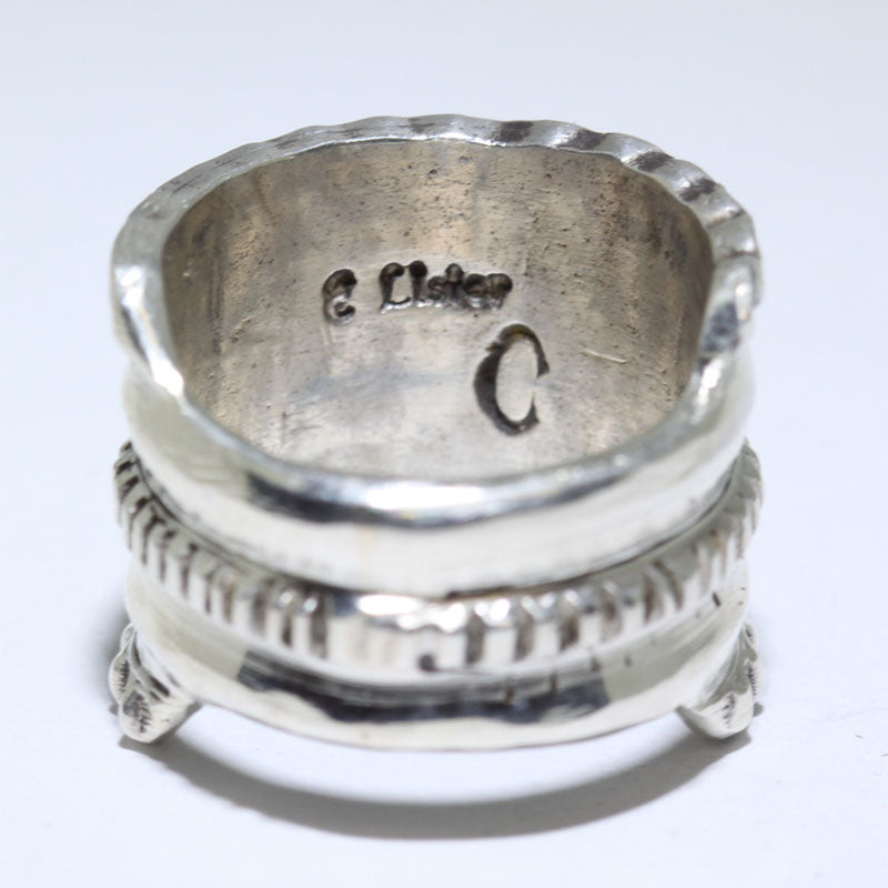 แหวนเงินเหรียญโดย Ernie Lister - ขนาด 9.5
