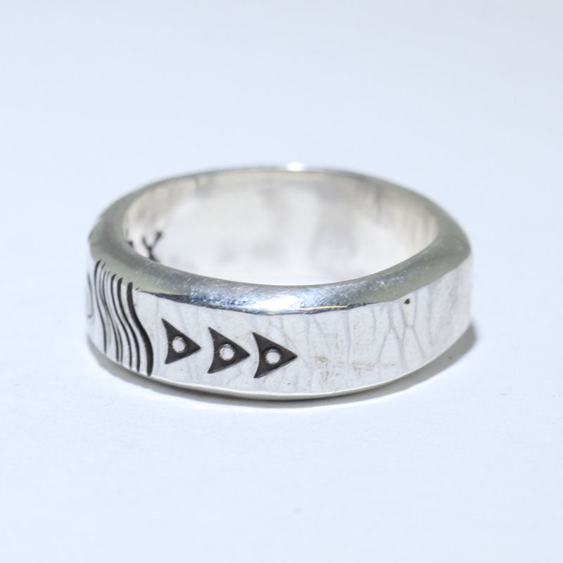 Silver Ring by Aaron Peshlakai- 7.5