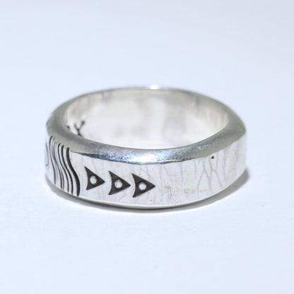 Anillo de plata de Aaron Peshlakai - Talla 7.5