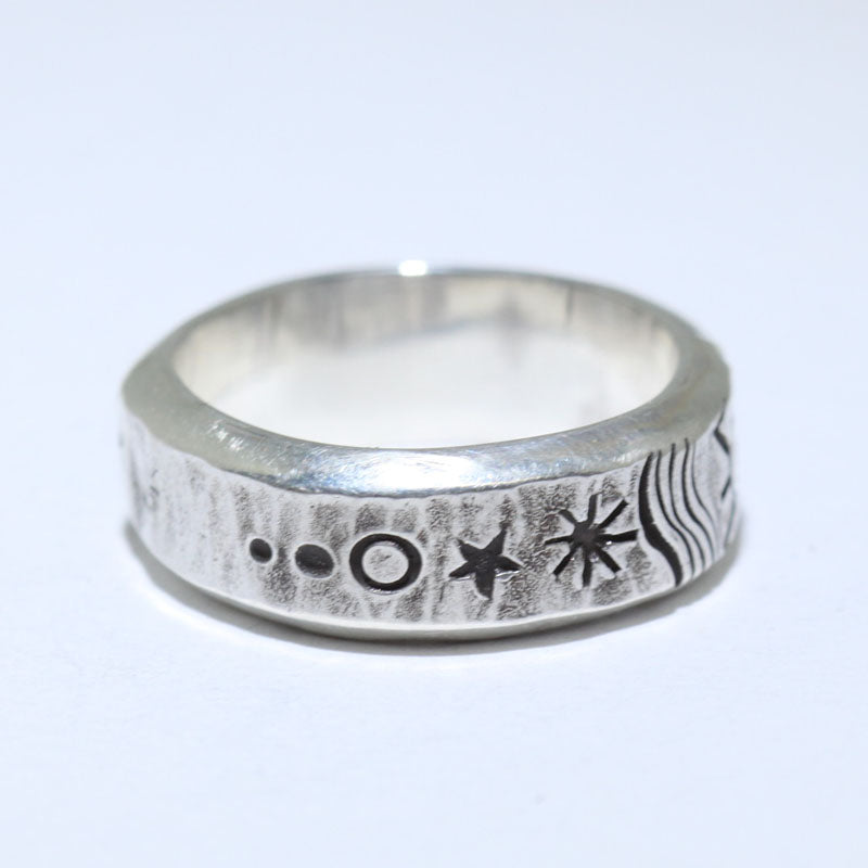 Bague en argent par Aaron Peshlakai - Taille 7,5