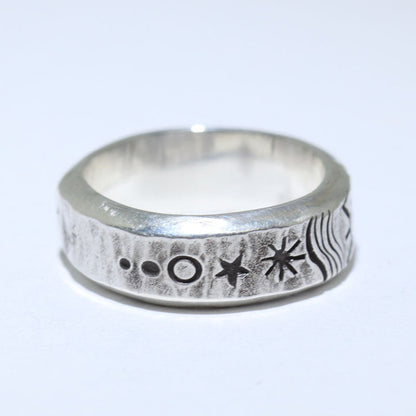 Silver Ring by Aaron Peshlakai- 7.5