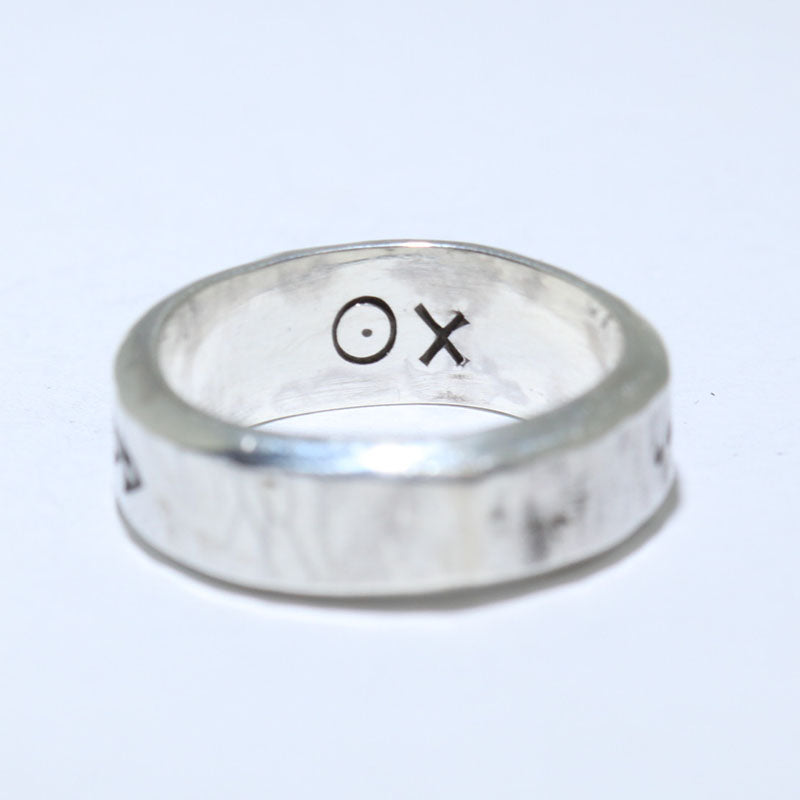 Bague en argent par Aaron Peshlakai - Taille 7,5