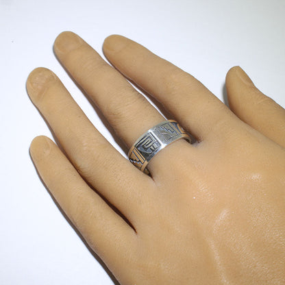 Silver Ring by Clifton Mowa- 15.5