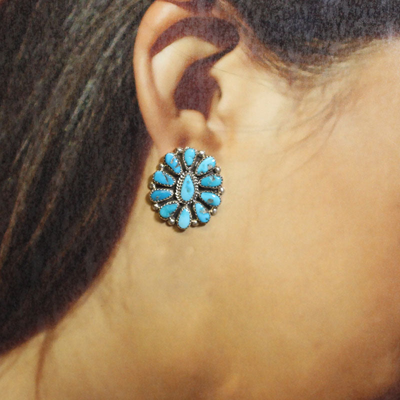 Boucles d'oreilles en grappe par les Navajos