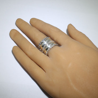 Coin Silver Ring by Ernie Lister- 9.5