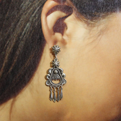 Boucles d'oreilles en argent par Thomas Jim